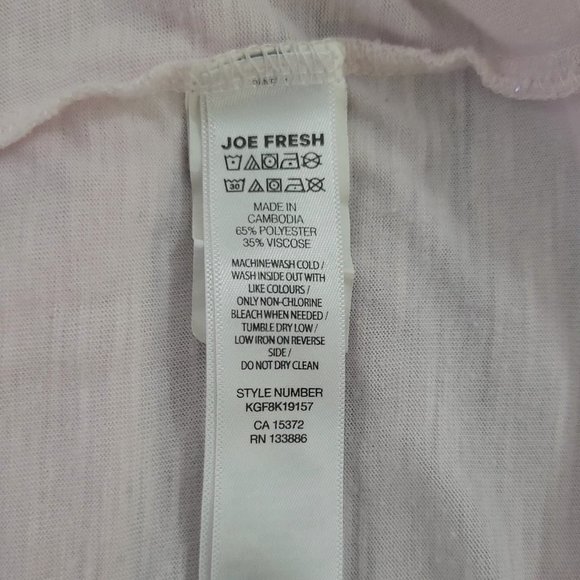 🏁3/$10🏁 JOE FRESH Girls Long Sleeve Babydoll Top (Light Pink & Silver ) - Picture 4 of 4